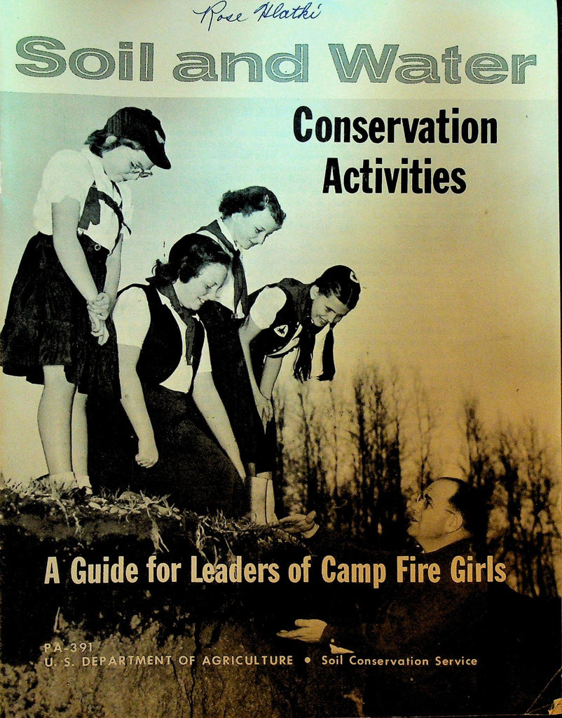 Soil & Water Conservation Activities Booklet 1959 Camp Fire Girls Leaders0