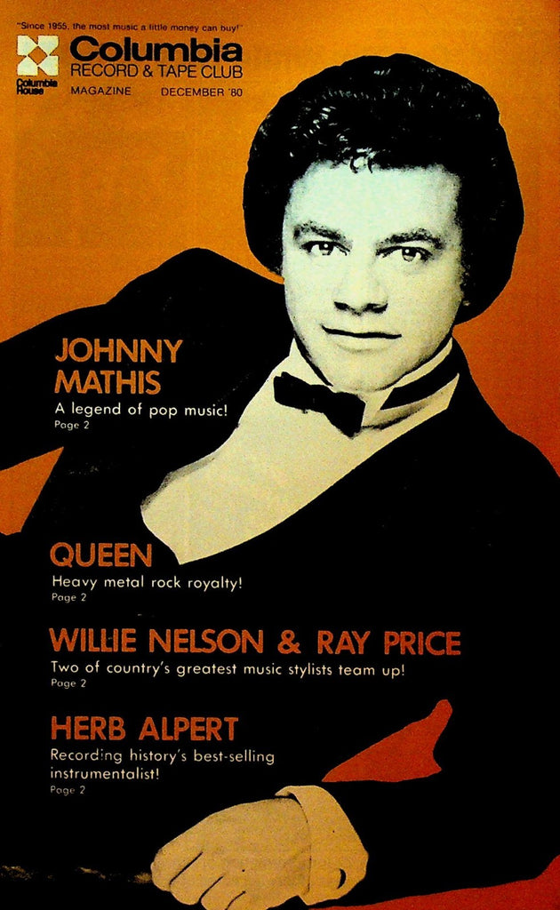 Columbia Record & Tape Club Catalog December 1980 Johnny Mathis Willie Nelson0