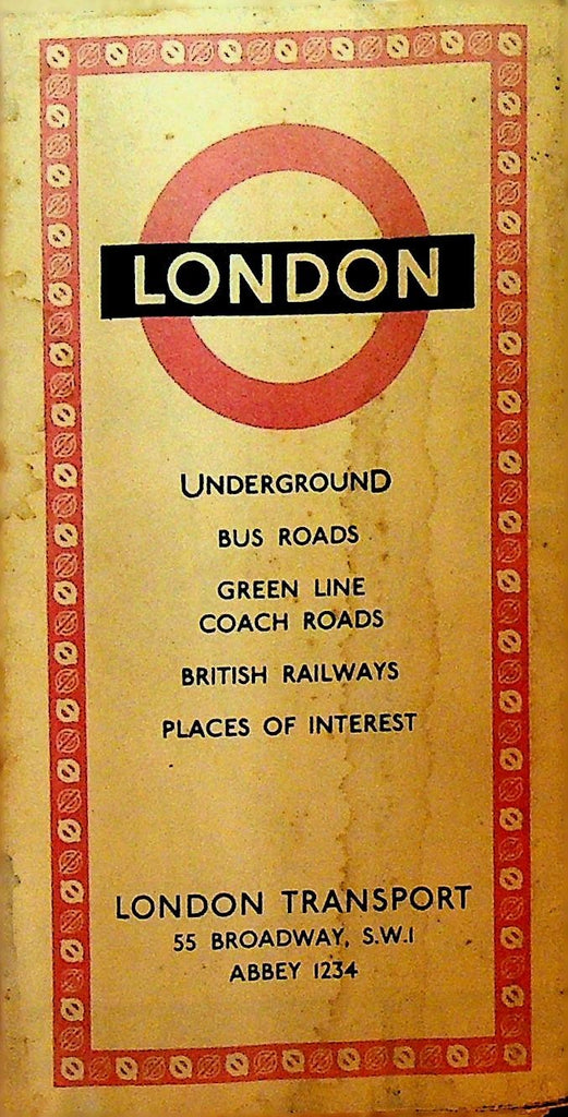 London Underground Map 1956 Bus Roads British Railways Subway0