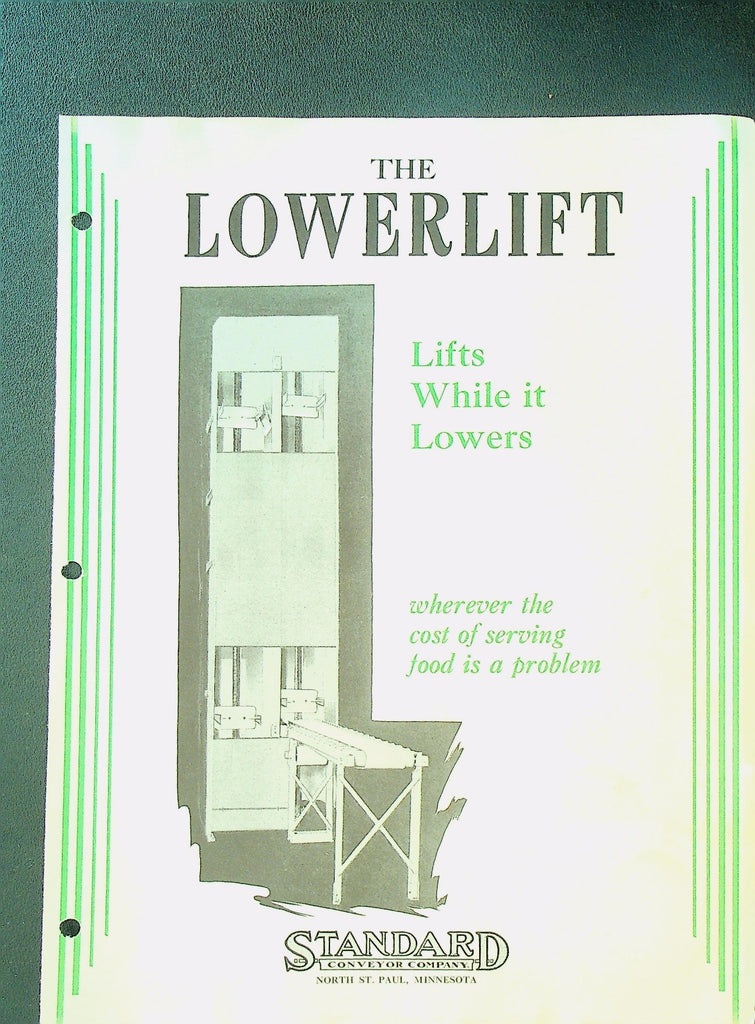 The Lowerlift Standard Conveyor Company Brochure 1930s Food Service0