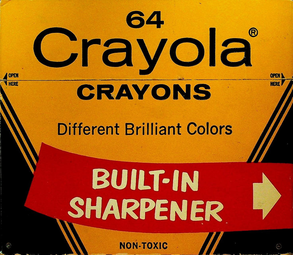 Crayola Crayons 64 Pack Box Built-In Sharpener Indian Red Thistle0