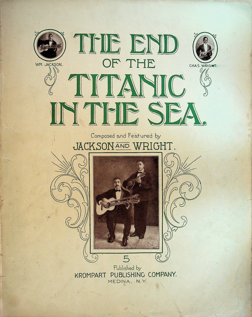 The End of the Titanic in the Sea Sheet Music 1912 Jackson & Wright