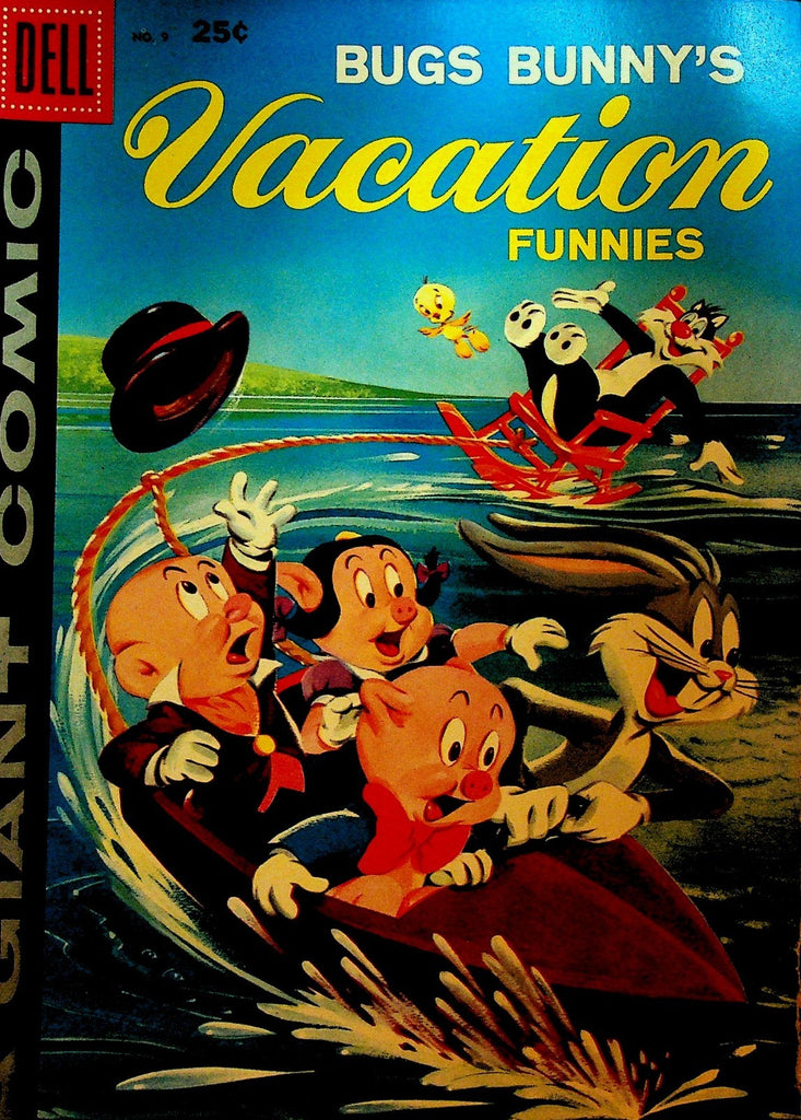 Bugs Bunny Vacation Funnies 9 Dell Comics 1959 Sylvester Water Skiing0