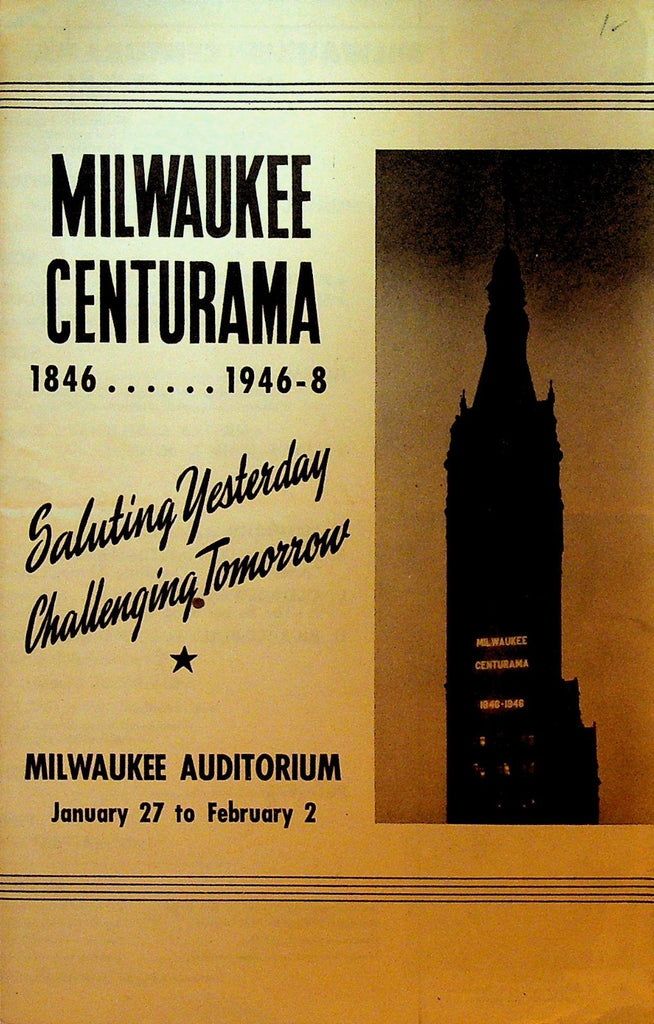 Milwaukee Centurama 1946 Program Wisconsin Danny Kaye Morton Downey0