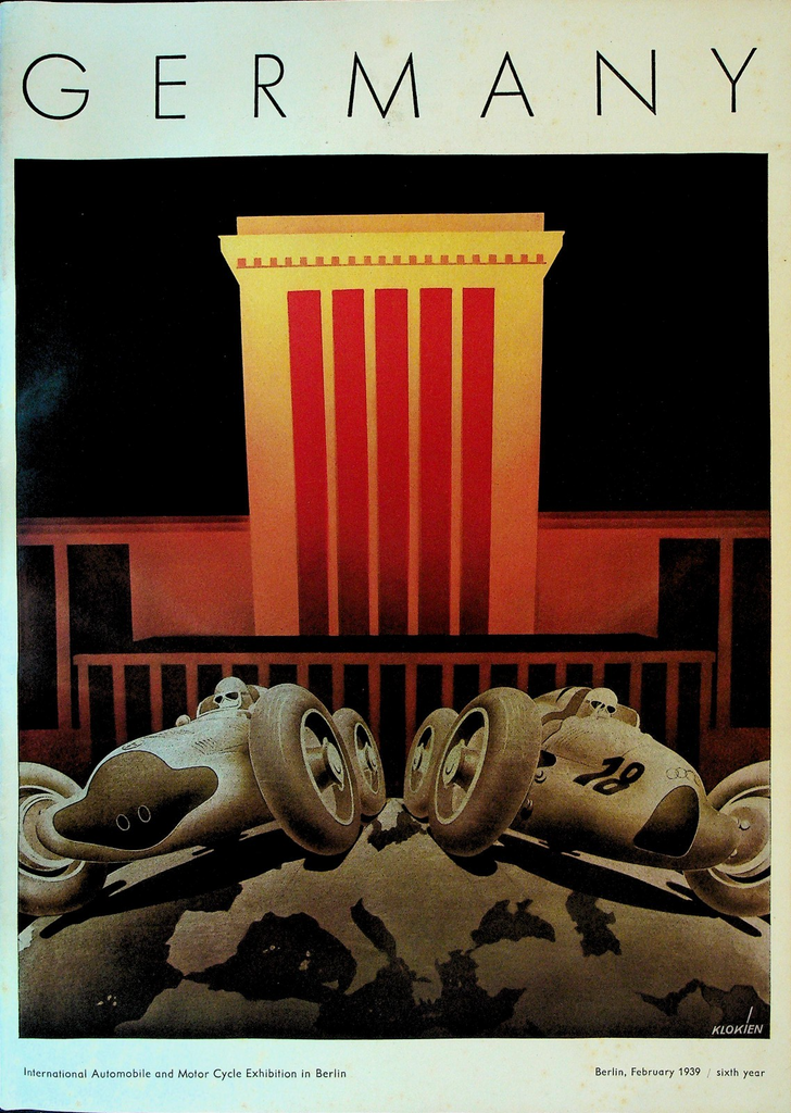 Germany Magazine February 1939 Automobile & Motorcycle Exhibition Josef Thorak0