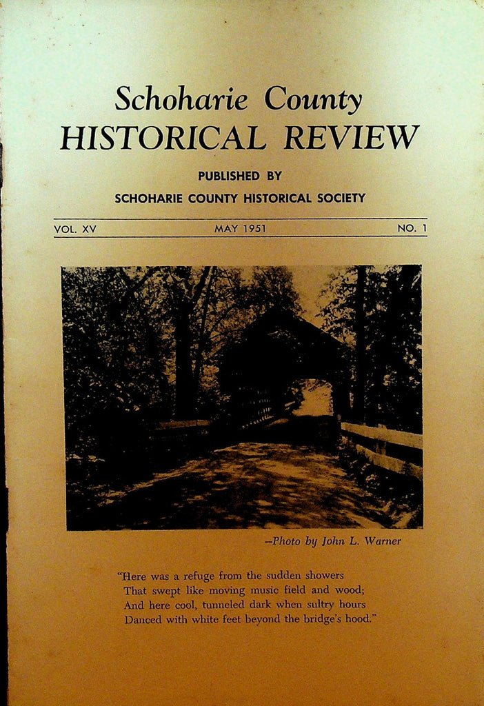 Schoharie County Historical Review NY May 1951 George Washington Snyder0