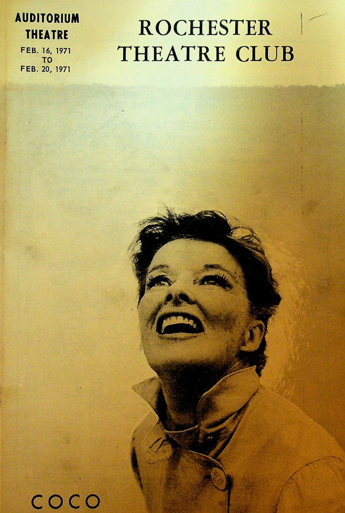 Coco Playbill February 1971 Katharine Hepburn Rochester NY Theatre Club0