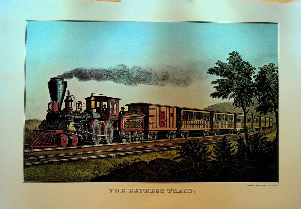 Currier & Ives Calendar Topper 1965 The Express Train