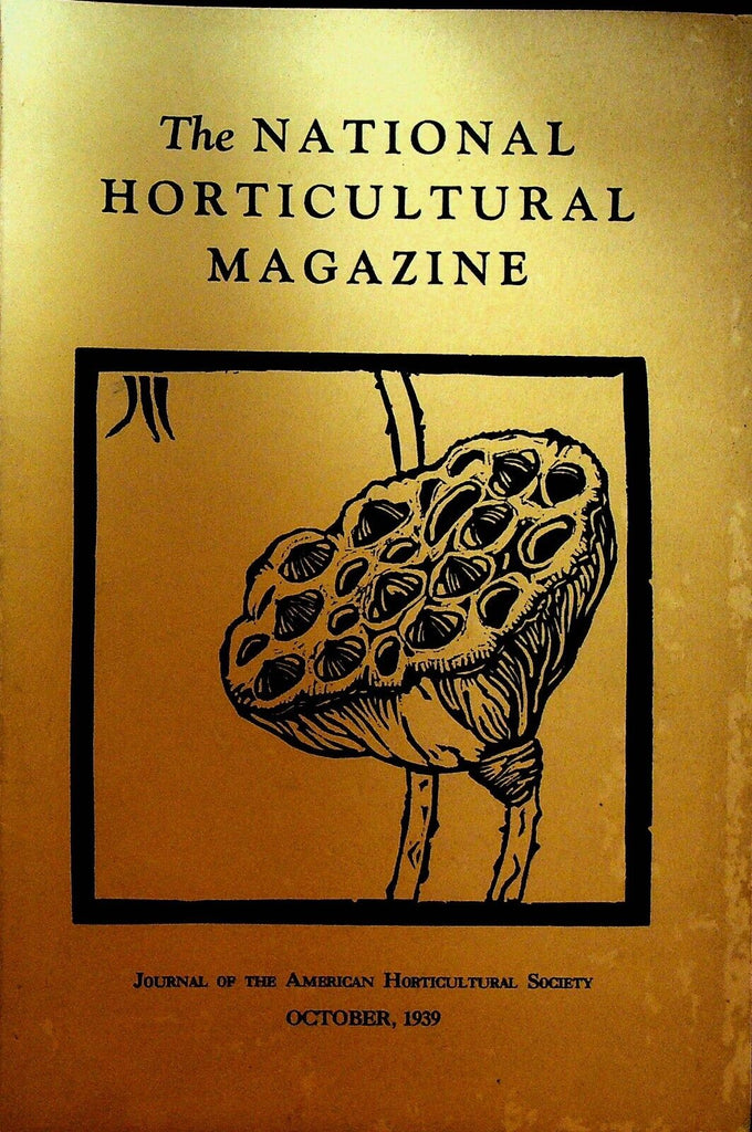 National Horticultural Magazine October 1939 Haiti Palm Manitoba Tulip
