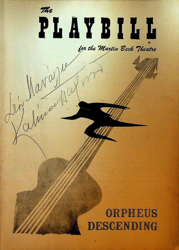 Orpheus Descending Playbill Opening Night March 21 1957 Maureen Stapleton0