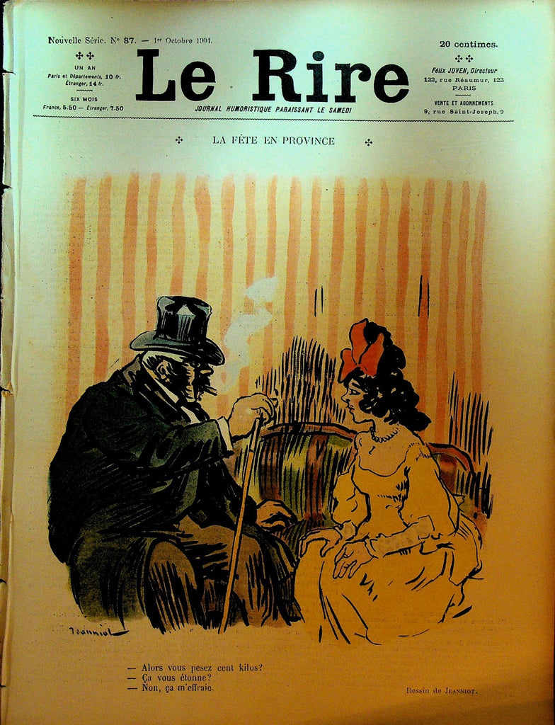 La Rire French Humor Magazine New Series 87 October 1 19040