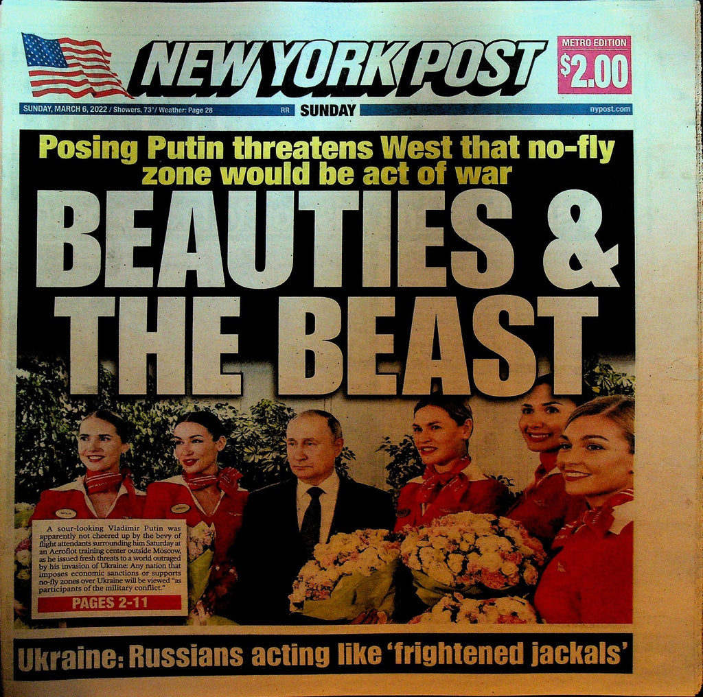 New York Post March 6 2022 Vladimir Putin Russia Ukraine Leon Rose0