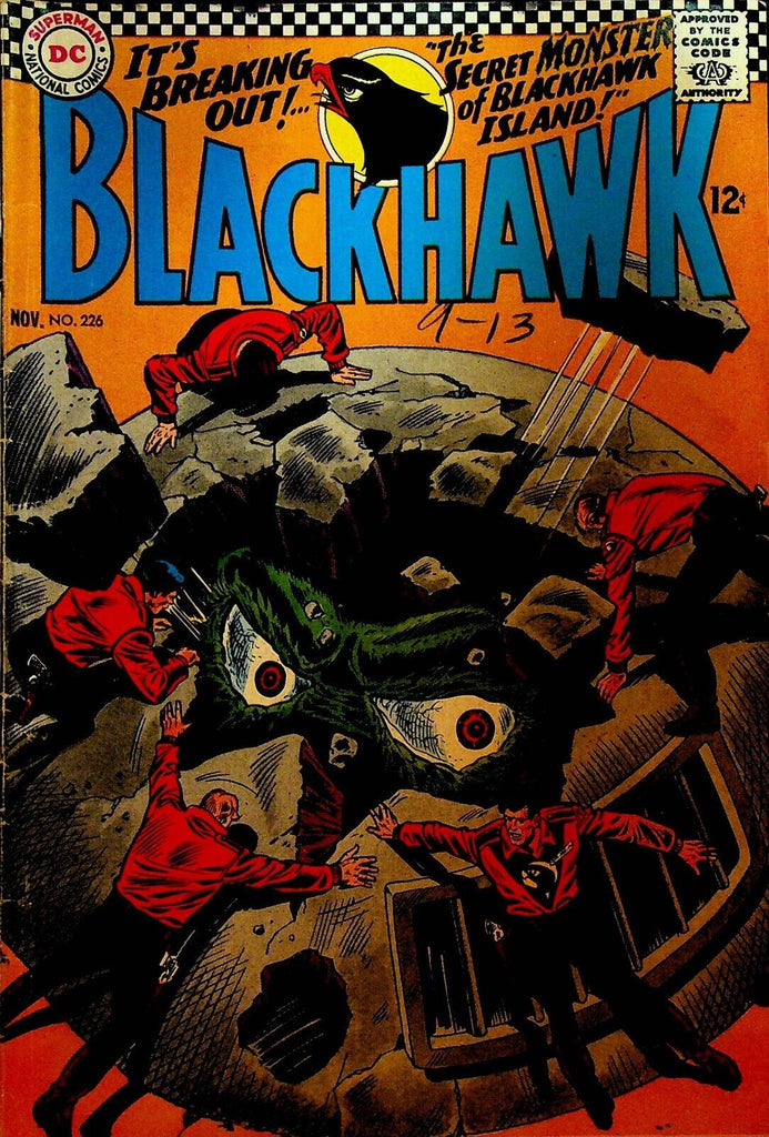 Blackhawk 226 DC Comics 1966 Secret Monster of Blackhawk Island