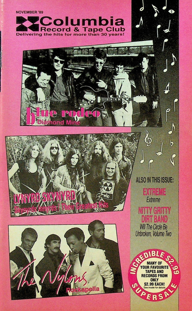 Columbia Record & Tape Club Catalog November 1989 Lynyrd Skynyrd The Nylons0