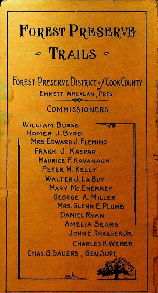 Forest Preserve Trails Cook County Illinois Brochure ca 19340