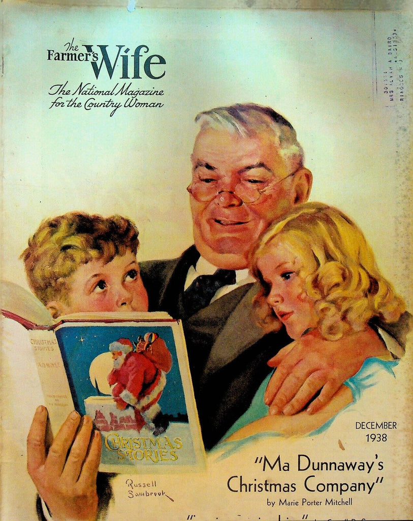 The Farmer's Wife Magazine December 1938 Russell Sambrook Santa Claus