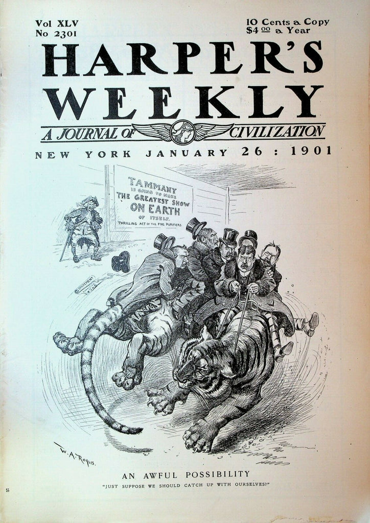Harper's Weekly January 26 1901 Gymnastics Persia Wall Street Tammany Hall 0