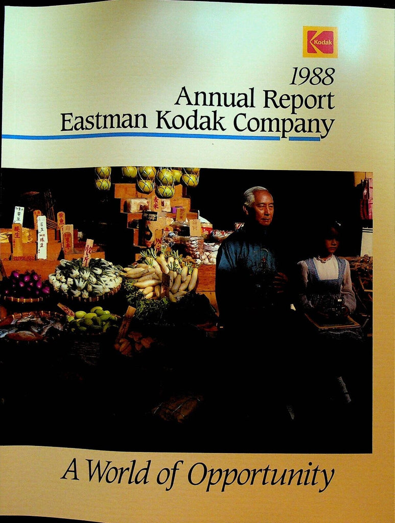 Eastman Kodak Company Annual Report 1988 Film Camera Photography
