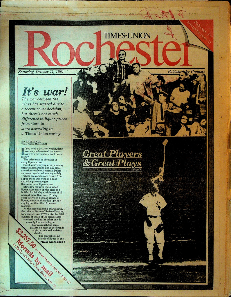 Rochester Times Union Magazine October 11 1980 Empire Strikes Back Superman0