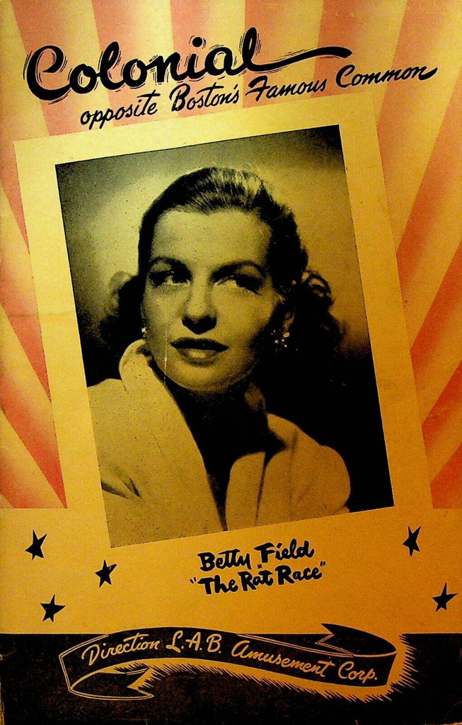 The Rat Race Flop Playbill 1949 Betty Field Pat Harrington Ray Walston