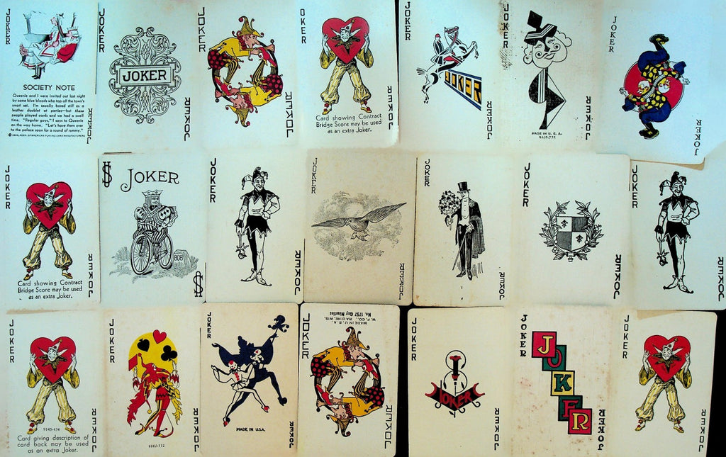 Swap Card Lot of 145 All Jokers All Pictured Vintage0