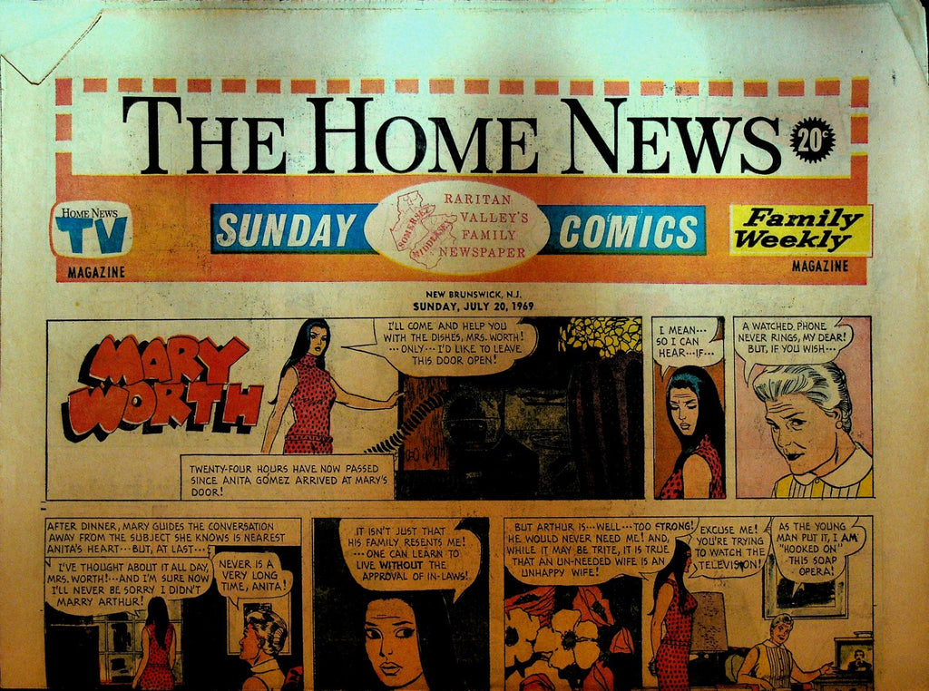 The Home News Sunday Comics New Brunswick NJ July 20 1969 Peanuts Mary Worth0