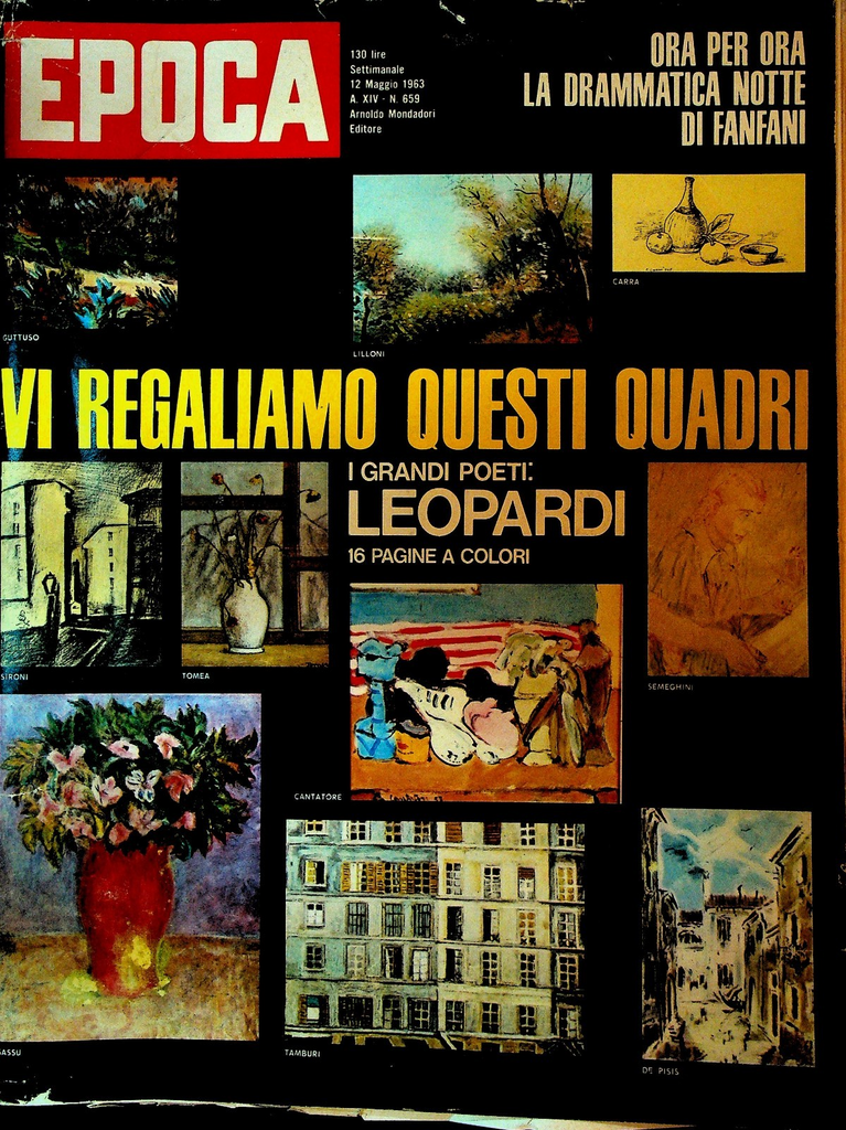 Epoca Magazine May 12 1963 Pele Soccer Great Poet Leopardi0
