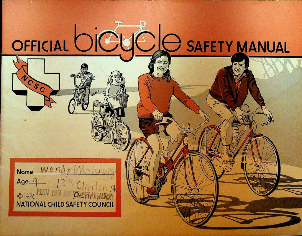 Official Bicycle Safety Manual National Child Safety Council 19760