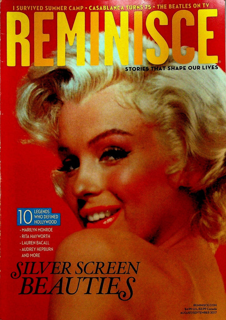 Reminisce Magazine August 2017 Marilyn Monroe Audrey Hepburn Jane Fonda0