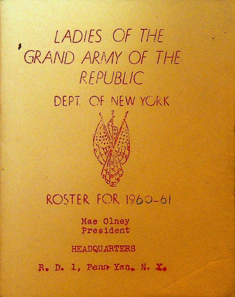 Ladies of the Grand Army of the Republic New York State Roster 19600