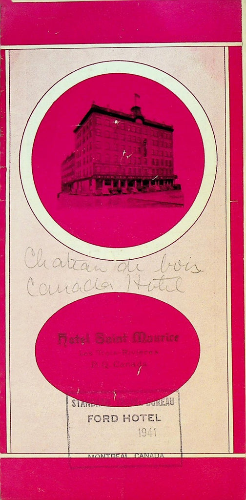 Hotel St Maurice Les Trois Rivieres PQ Canada Brochure0