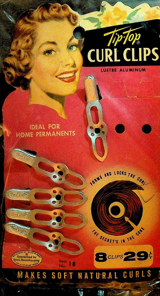 Tip-Top Curl Clips on Card 1950s Omaha Nebraska0