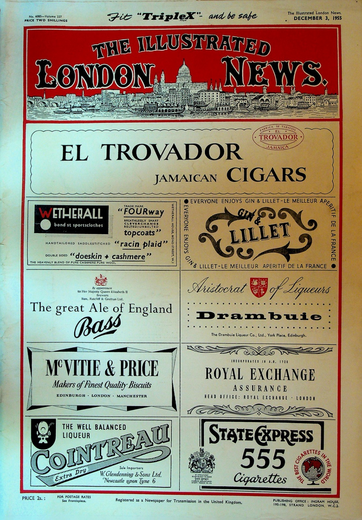 Illustrated London News December 3 1955  Jean Sibelius Agatha Christie0