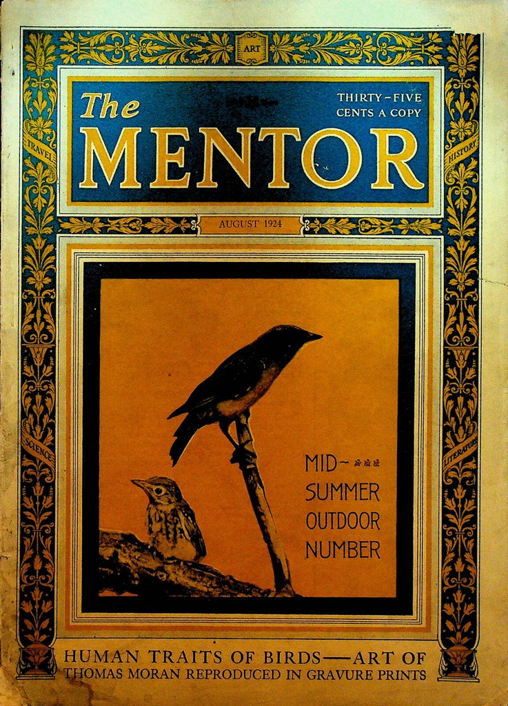 Mentor Magazine August 1924 Thomas Moran Human Traits of Birds0