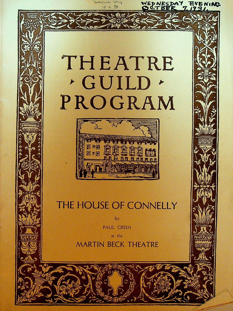 The House of Connelly Playbill October 5 1931 Franchot Tone Rose McClendon0