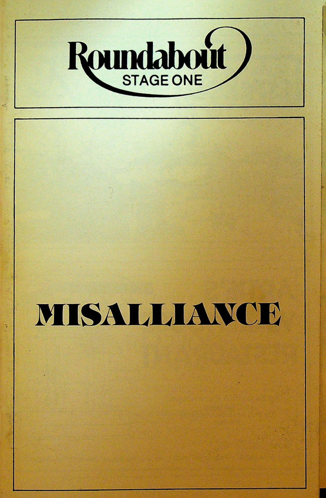 Misalliance Playbill 1981 Philip Bosco Patricia Elliott Anthony Heald0
