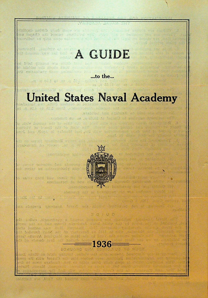 A Guide to the United States Naval Academy Brochure 19360