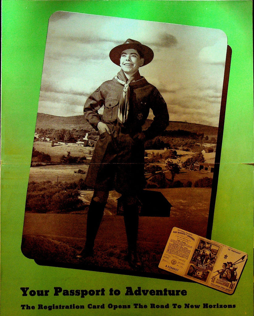 Boy Scouts 1947 Advertising Poster McFarlin's Scout Trading Post Rochester NY0
