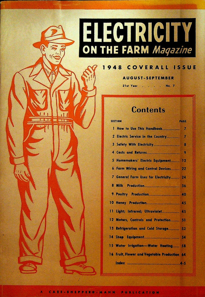 Electricity on the Farm Magazine August 1948 Milk Poultry Honey Equipment0
