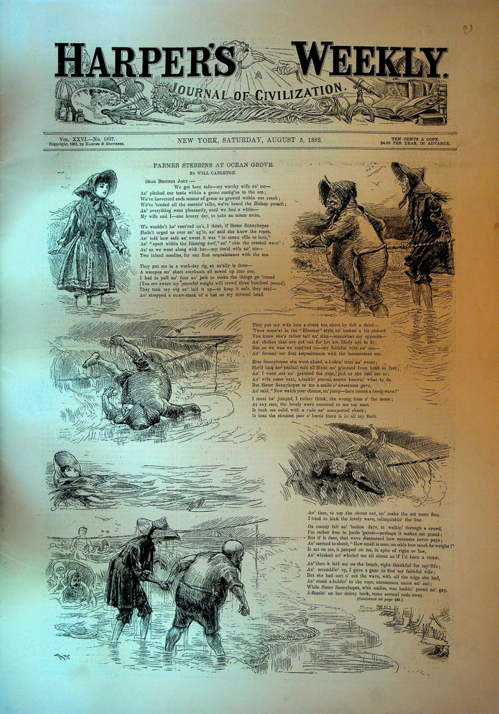 Harper's Weekly August 5 1882 New York Metropolitan Nine Baseball Woodcut0