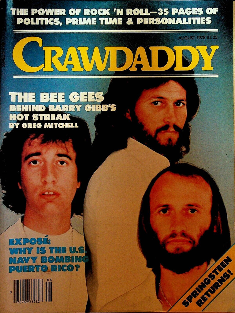 Crawdaddy Magazine August 1978 Bee Gees Bruce Springsteen Wowii Cheap Trick