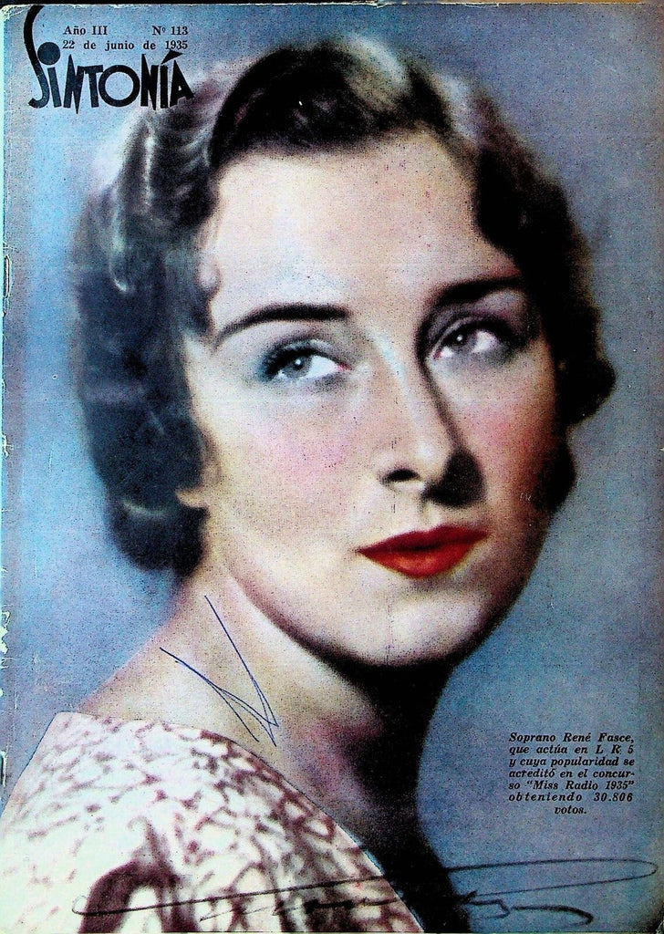 Sintonia Magazine June 22 1935 Rene Fasce Marlene Dietrich Greta Garbo WC Fields0