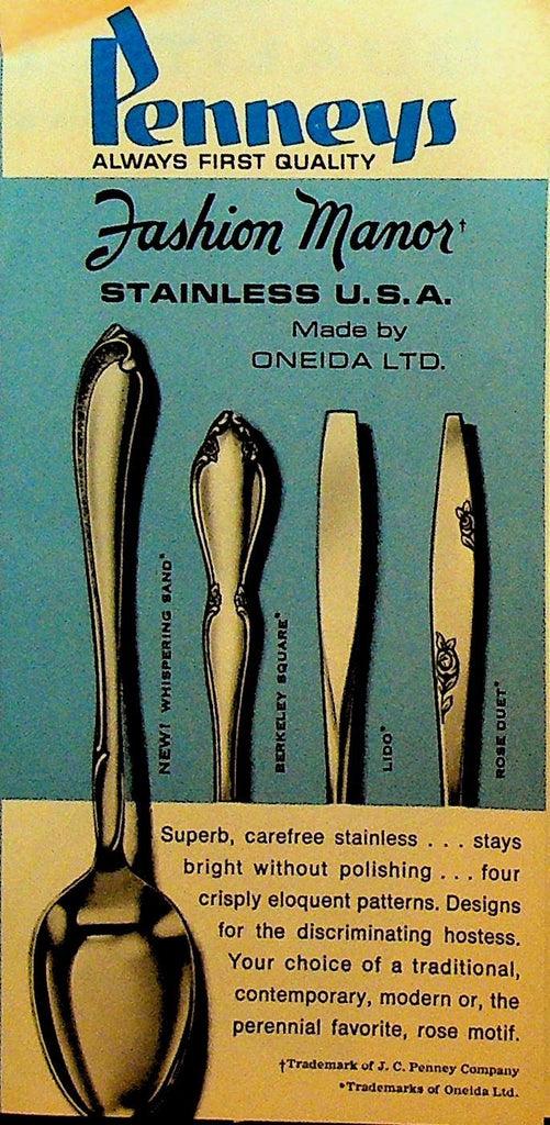 JC Penney's Fashion Manor Oneida Brochure 1960s0