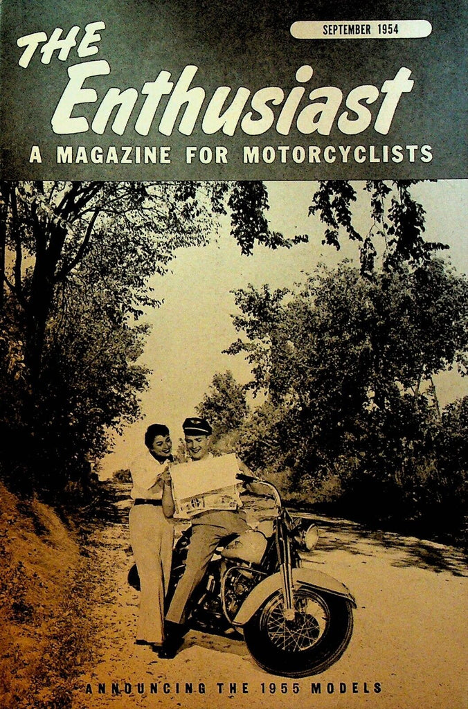 Harley Davidson Enthusiast Magazine Motorcycles September 1954 Joe Leonard