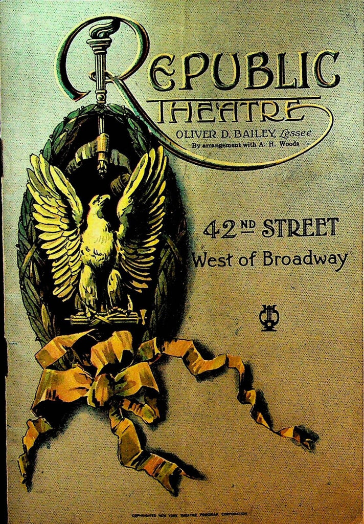 Abie's Irish Rose Playbill April 23 1923 Wallace Ford Ida Kramer Andrew Mack