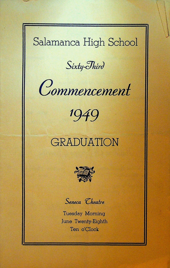 Salamanca High School 1949 Graduation Program Commencement0