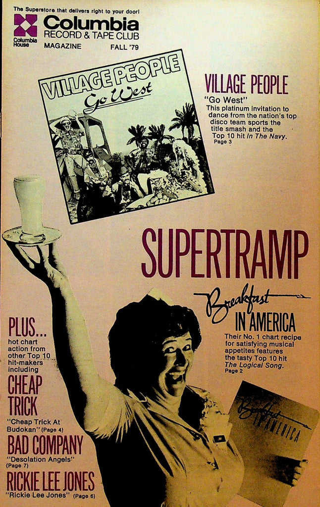 Columbia Record & Tape Club Catalog Fall 1979 Supertramp Village People0