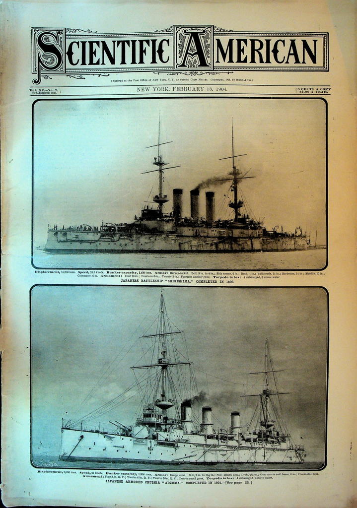 Scientific American February 13 1904 Japanese Navy Daytona Beach Auto Race0