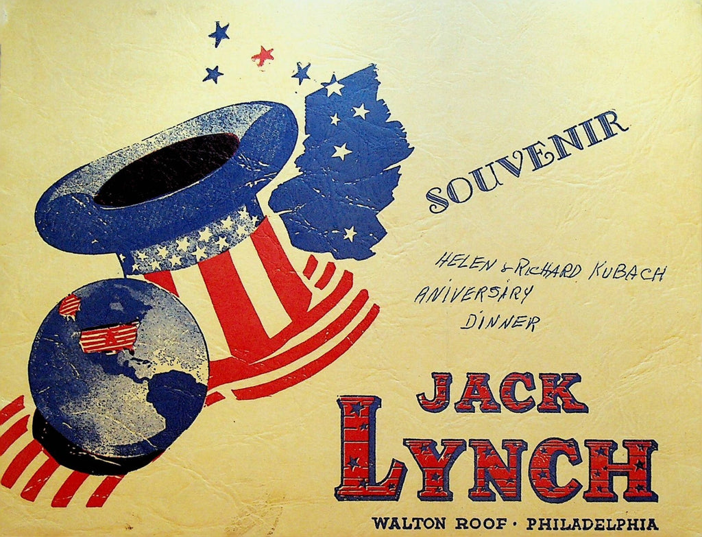 Jack Lynch Walton Roof Philadelphia Pa Souvenir Photo Folder Patriotic 1940s0