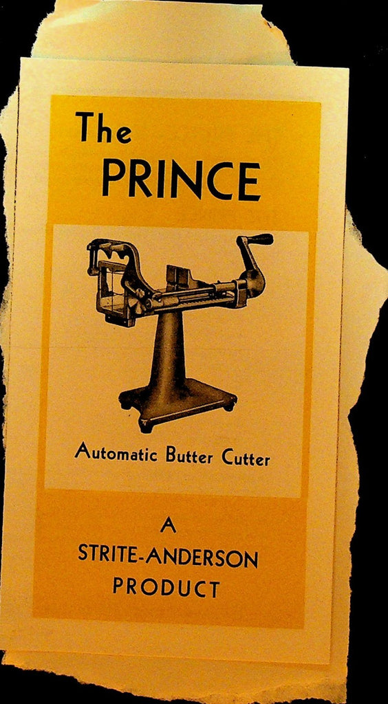 The Prince Automatic Butter Cutter Strite Anderson Brochure 1930s0